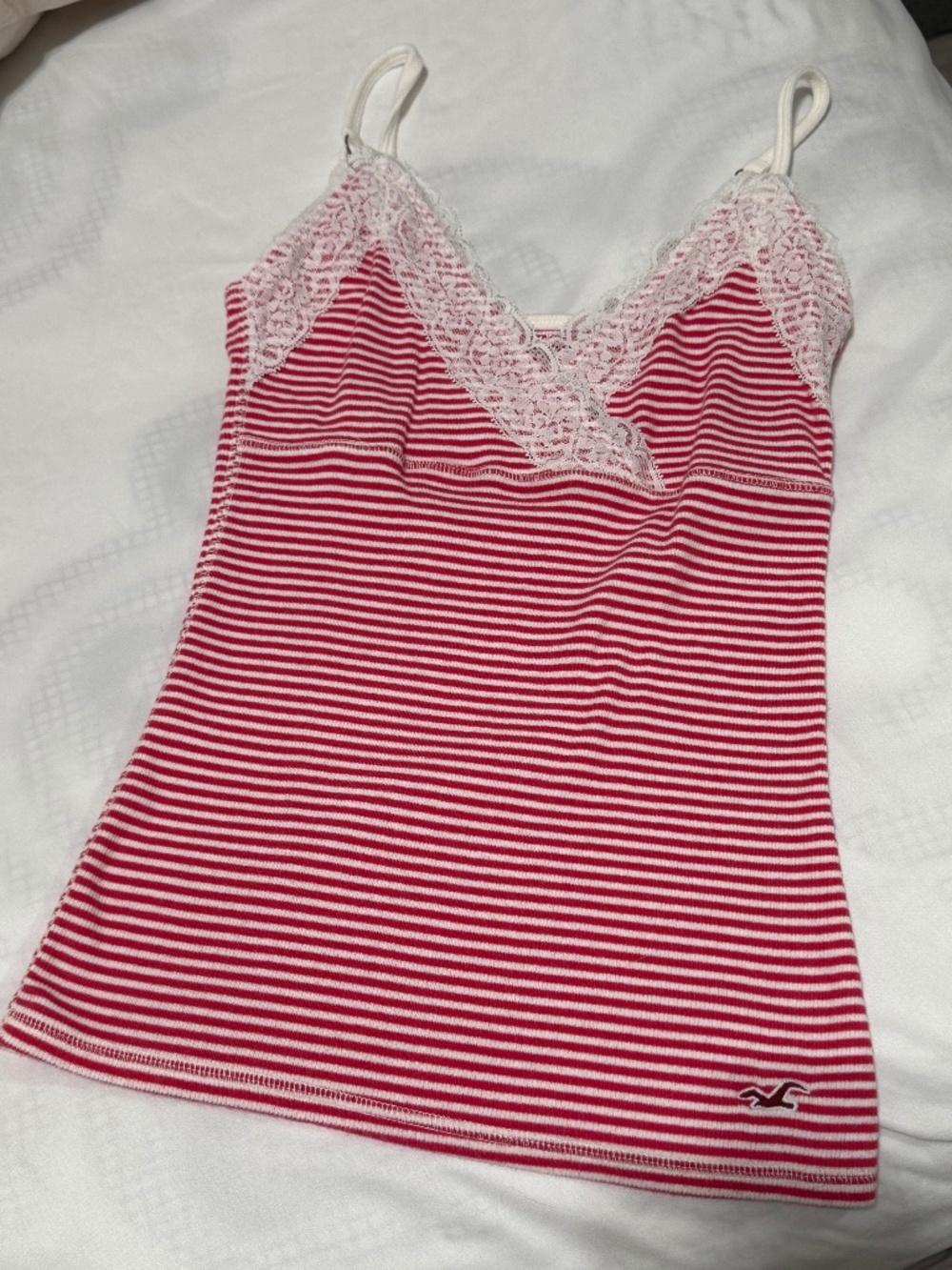 Hollister red striped tank top